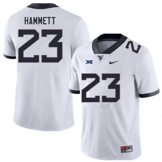 Men's West Virginia Mountaineers NCAA #23 Ja'Corey Hammett White Authentic Nike Stitched College Football Jersey QZ15A08HB